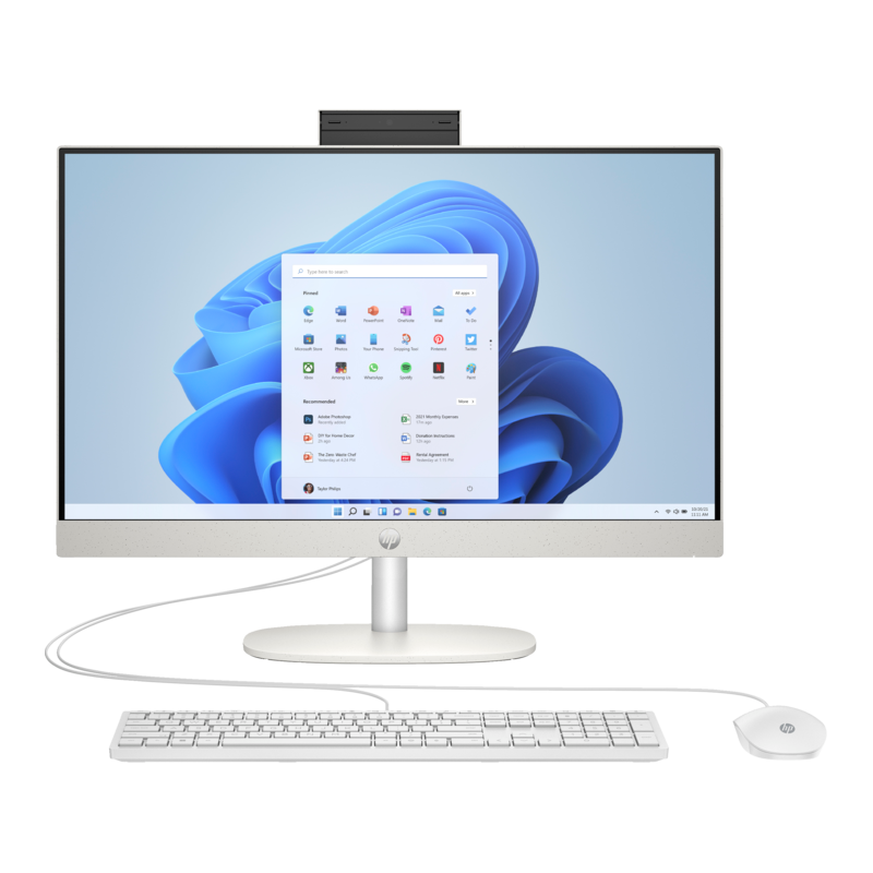 COMPUTADOR HP AIO 23.8' FHD N100 8G 256 SSD W11H BRANCO