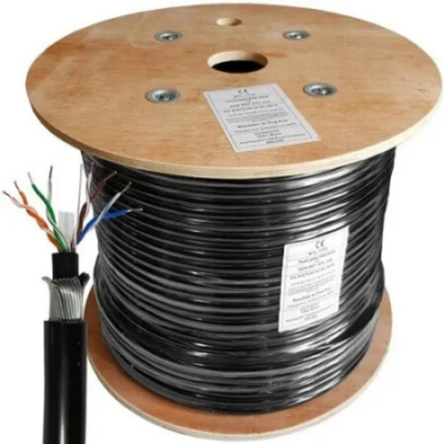 CABO REDE 305M 10G SF/UTP CAT6A 23AWG PVC/PE OUTDOOR DLINK PRETO