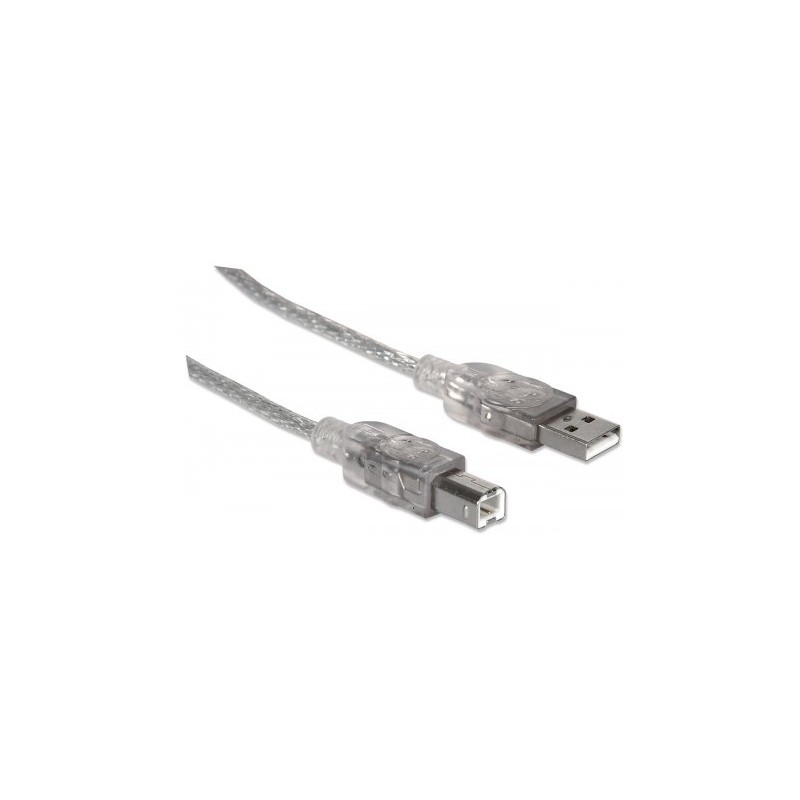 CABO USB 2.0 5 MT A/B MANHT SILV