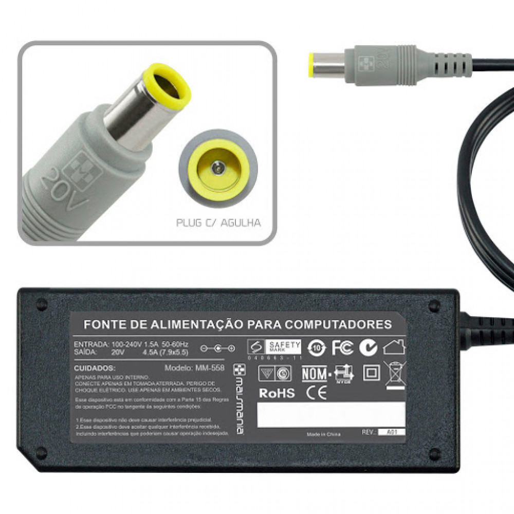 CARREGADOR LENOVO 90W 20V