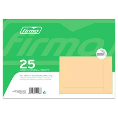 ENVELOPES PACK C/25 UNID C5 CASTANHO SILICONE