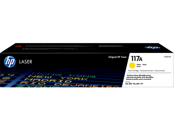 TONER HP W2072A 117A AMARELO LJ150/MFP178/MFP179 (700 PAGES)