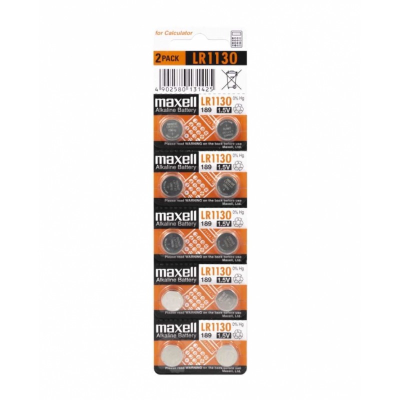 PILHA RELOGIO/CALCULADORA LR1130 189 15V PACK 2 (1/5)